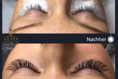 Wimpernverlängerung Vorher-Nachher-Vergleich